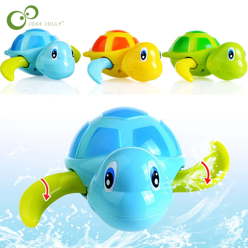 

Essential New Born babies Swim Turtle Wound-up Chain Small Animal Baby Children Bath Toy Classic Toys Random Color WYQ