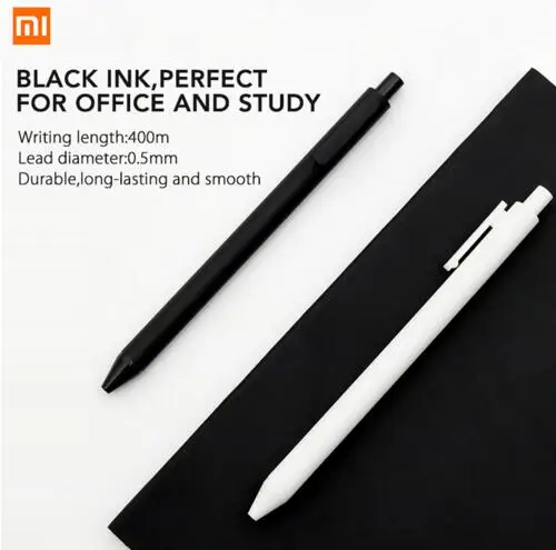 10 шт.,, xiaomi Mijia Kaco, ручка, 0,5 мм, ядро, прочное, подписывающее перо, заправлять черными чернилами, Kaco(относится к xiaomi), ручка-знак