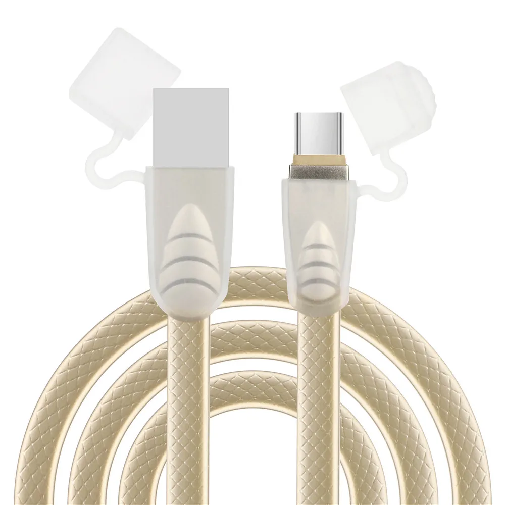 Золотой Абсолютно и высококачественный ТПЭ сильный USB-C тип-c 3,1 Синхронизация данных зарядное устройство зарядный кабель провод для Samsung S9 для htc - Цвет: Золотой