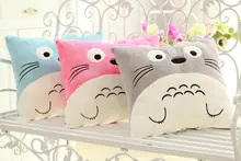 Japan Anime TOTORO Pillow Cushion with Blanket Stuffed Plush Toys Cartoon Blue or Pink Totoro Cat Pillows Free Shipping