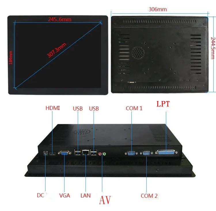Windows Tablet 12/12. 1 дюймов промышленный Lcd емкостный сенсорный компьютер 500g 32g 4g LPT/COM* 2 Интерфейс металлическая пряжка раковина крепление