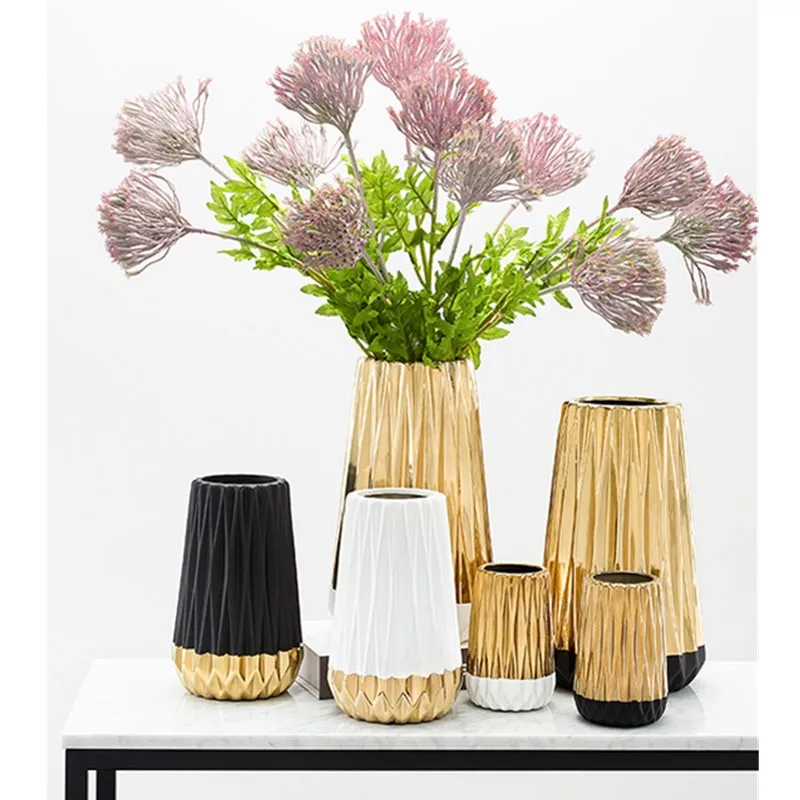 Современная керамическая ваза разных цветов оригами, американская ваза, бутылка, украшение для дома на Рождество, R710