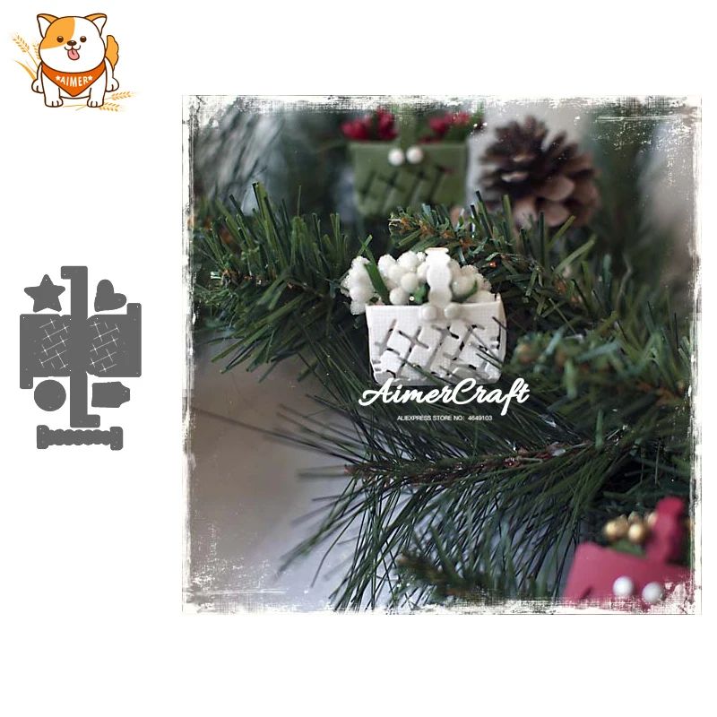 

Small Flower Basket Metal Cutting Dies Scrapbooking Stencil For DIY Paper Card Decorative Embossing Die Cut Craft Dies New 2019
