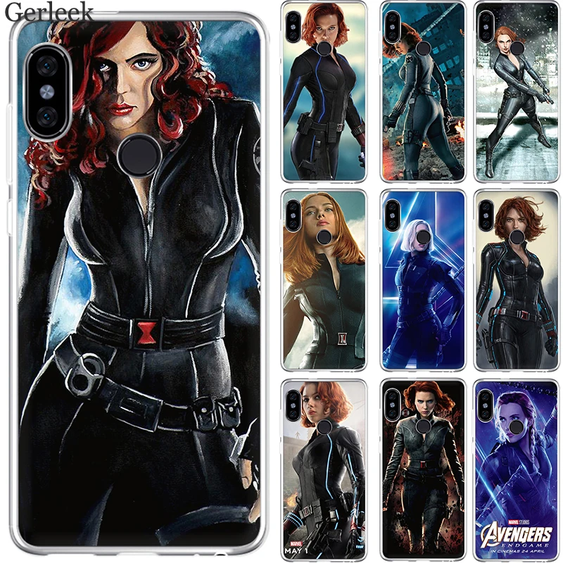 Жесткий Чехол для мобильного телефона Desxz Black Widow Xiaomi Mi 5 5S 6 8 9 A1 A2 5X 6X Mix 2S F1 Lite