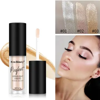 

Women Facial Highlighter Palette Beauty Makeup Glow Liquid Contouring Face Cosmetics Long Lasting Brighten Shimmer Highlight