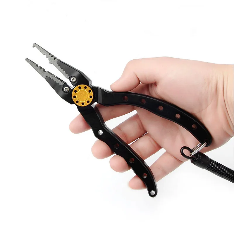 

Shark Fishing Pliers Resistant Saltwater Fish Hook For Cutting Braid Line Remove Hooks 7.5in Fishing Line Cutter Split Ring Tool