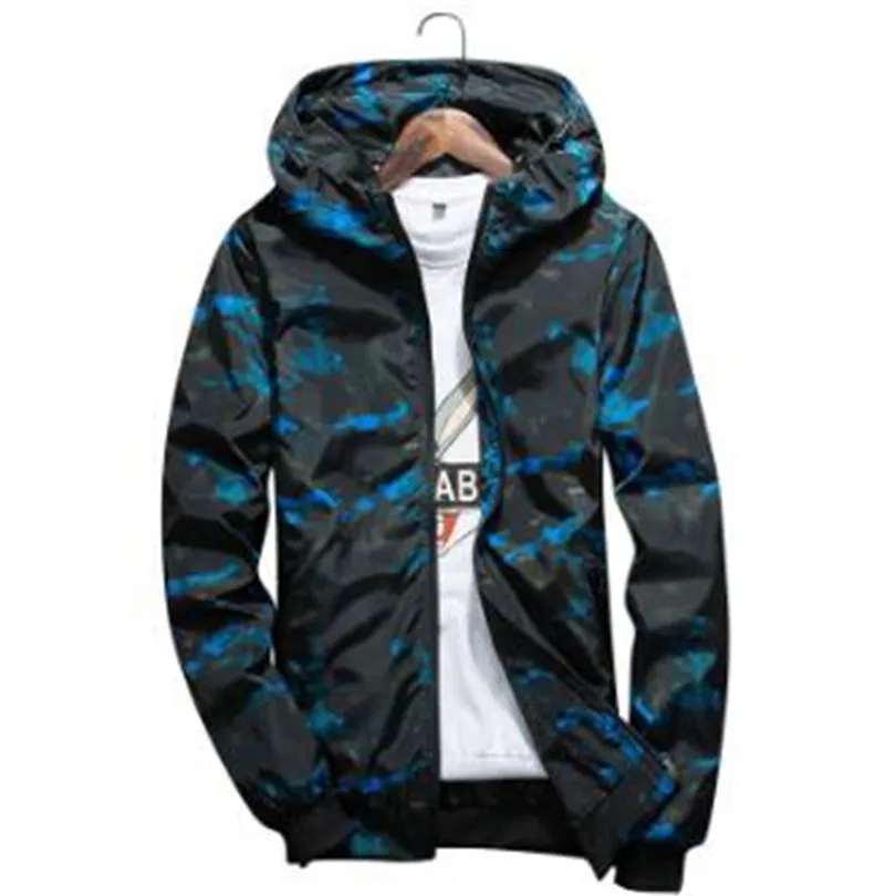 

2018 Men's Spring Summer Hood Jackets Fashion Camouflage Print Waterproof Windbreaker Casual Bomber Jacket Coat Outwear Chaqueta