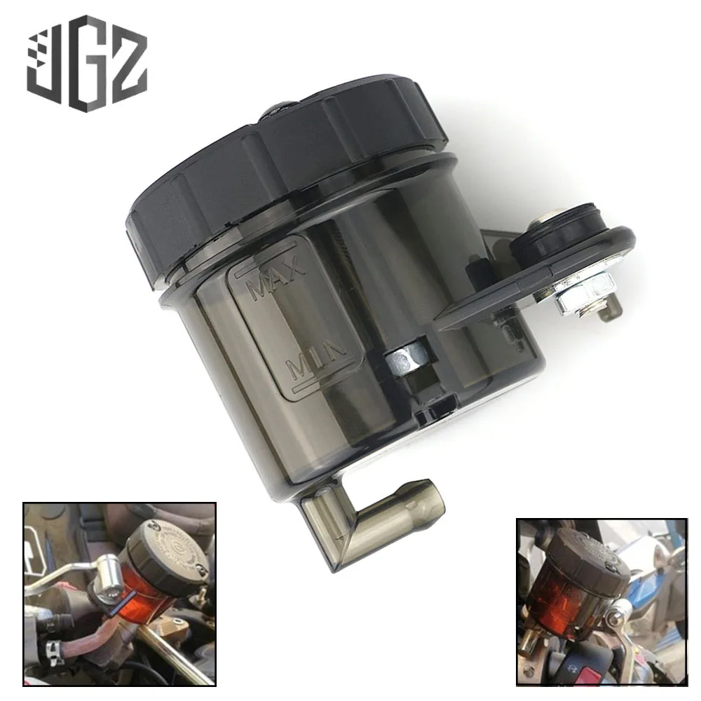 

Motorcycle Universal Big Front Rear Brake Fluid Tank Reservoir Oil Cup Covers Smoked for Kawasaki BMW Yamaha Honda KTM Vespa