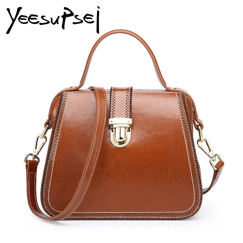 

YeeSupSei Fashion High Quality Shoulder Bags Women Messenger Bag Ladies Handbags Vintage Classic Doctor Bag Designer Handle Bag