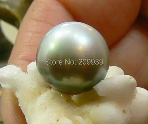 

huij 00282 NATURAL 13MM AUSTRALIAN SOUTH SEA GENUINE GREY SILVER LOOSE PEARL