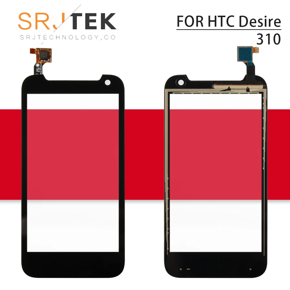 

Srjtek screen FOR HTC Desire 310 D310 Outer Glass Panel Front Lens Outr Glass Replacement Parts 4.5inch Black