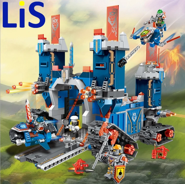

Lis 2017 New Model 1240 Pcs Nexus Knights The Fortrex Castle Building Block Clay Aaron Fox Axl Compatible Bricks Toy Children