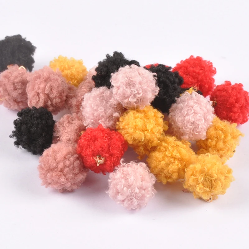 

15mm felt ball Charms Pendants for Jewelry Making DIY earrings accessories 10pcs YKL0723