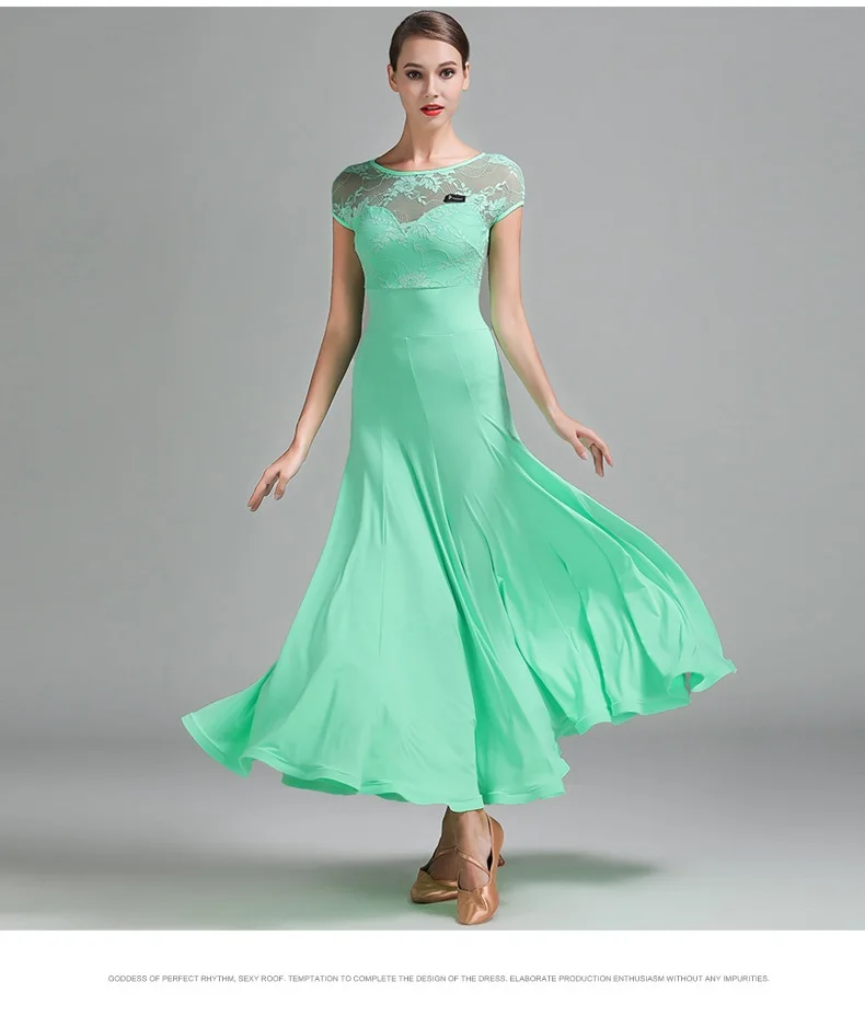 3 цвета, зеленое бальное платье, женское платье фокстрот, бальные платья для вальса, Дамское танцевальное платье для испанского фламенко, Одежда для танцев, B-6182