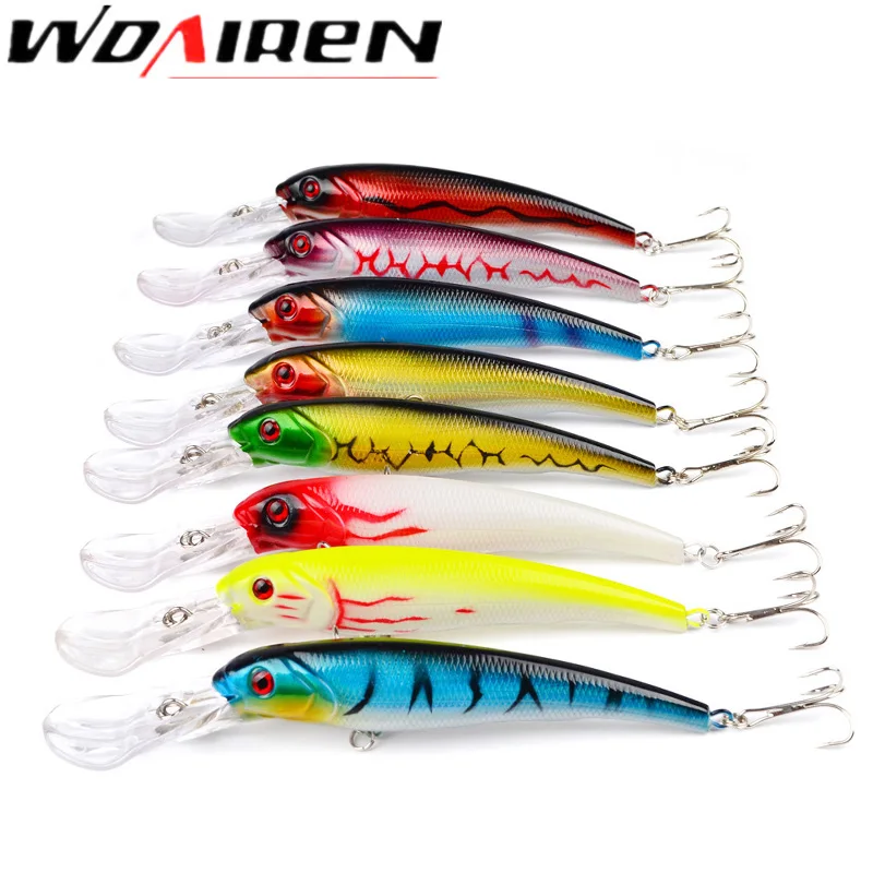 

8pcs/lot 16cm 28g mixed Fishing Lure Set Catfish Minnow Fishing Tackle Artificial Fish Popper Plastic Hard Bait Supplies