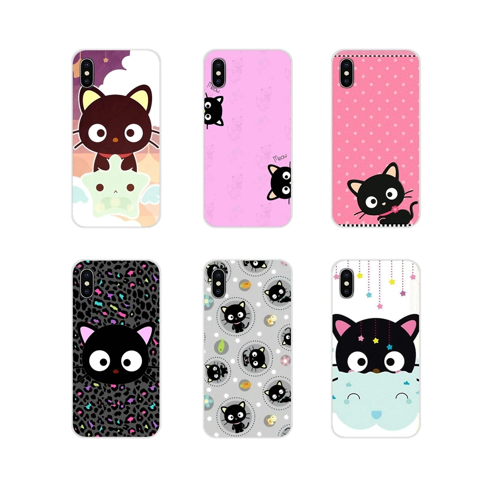 Аксессуары Чехлы для телефона Motorola Moto X4 E4 E5 G5 G5S G6 Z Z2 Z3 G3 G2 C Play Plus sweet kawaii black chococat |