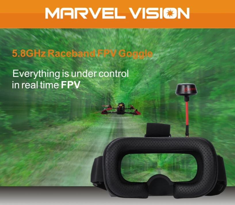 FX Marvel Vision 4,3 дюймов 5,8G 32CH Авто поиск Raceband FPV очки видео очки для гонок Дрон