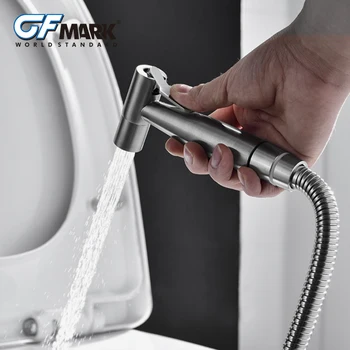 

GFmark SUS304 Stainless Steel Handheld Toilet Bidet Sprayer Set Kit Douche Kit Shower Tap Shower Bidet Faucet For Bathroom