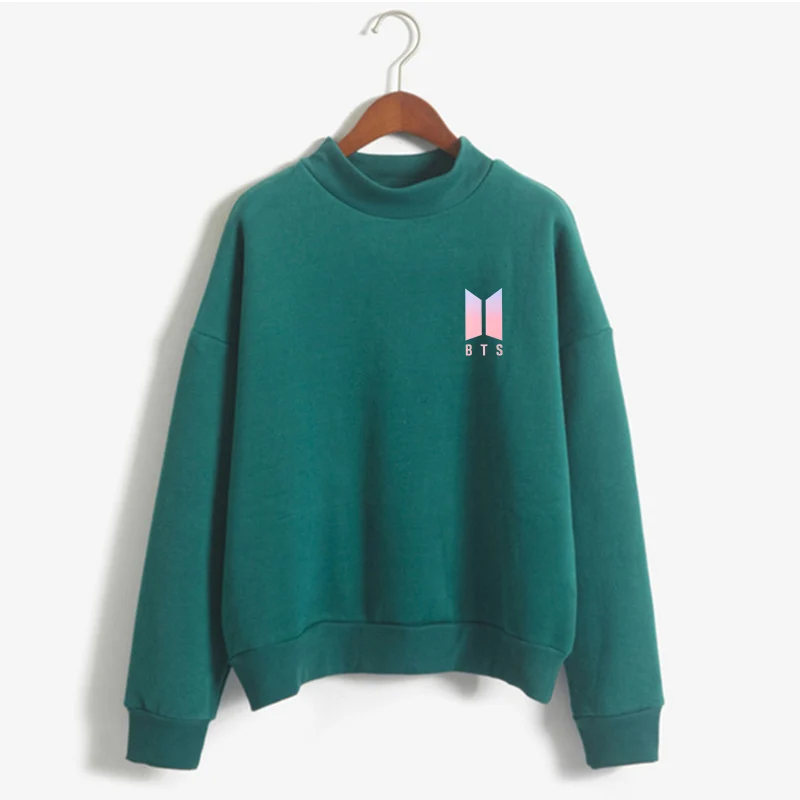 

19 autumn and winter plus velvet long-sleeved regular round neck pullover fashion Harajuku style BTS