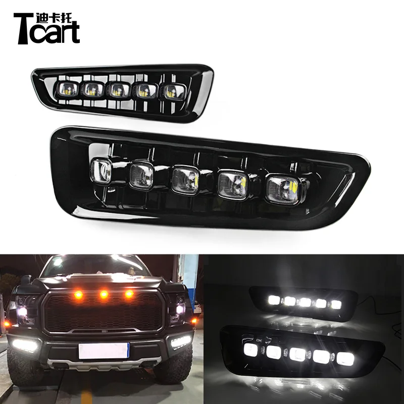 Tcart 1Set Car LED Daylight Daytime Running Light DRL Auto Front