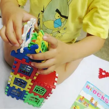 

DIY Colorful City House Castle Kids Blocks Letters Learning Toy Bricks House Building Blocks Birthday Christmas Gift 24 Pcs