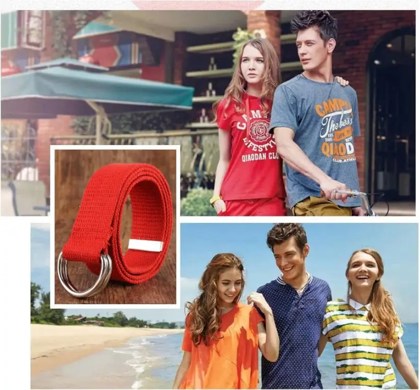 mens braided leather belt Fashion men / women belt D Shaped Double Ring Buckle Simple Solid Cotton Canvas All-match Unisex Canvas Belts Waist Belt luxury best belts for men