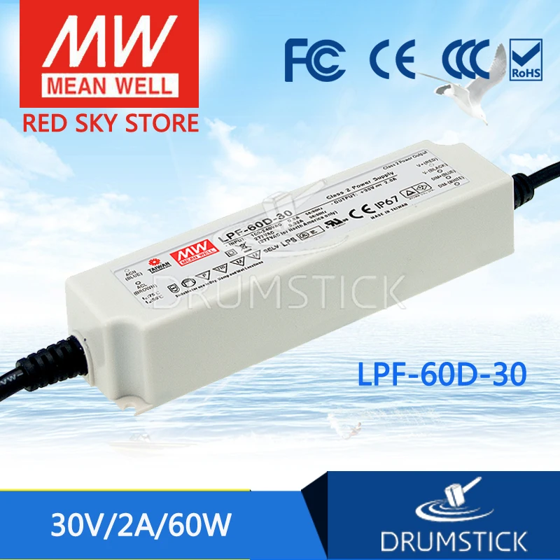 MEAN WELL LPF-60D-30 30V 2A meanwell LPF-60D 60W одиночный выход Светодиодный импульсный источник