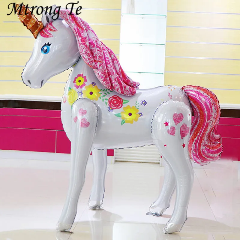 

Unicorn Party Decorations Supplies 3D Large Unicorn Walking Animal Foil Balloons Girls boys Birthday Theme Party Supplies Favors