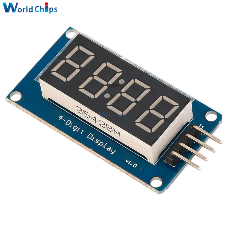 10 шт. TM1637 светодиодный модуль дисплея для arduino 7 сегментов 4 бит 0 36 дюйма часы