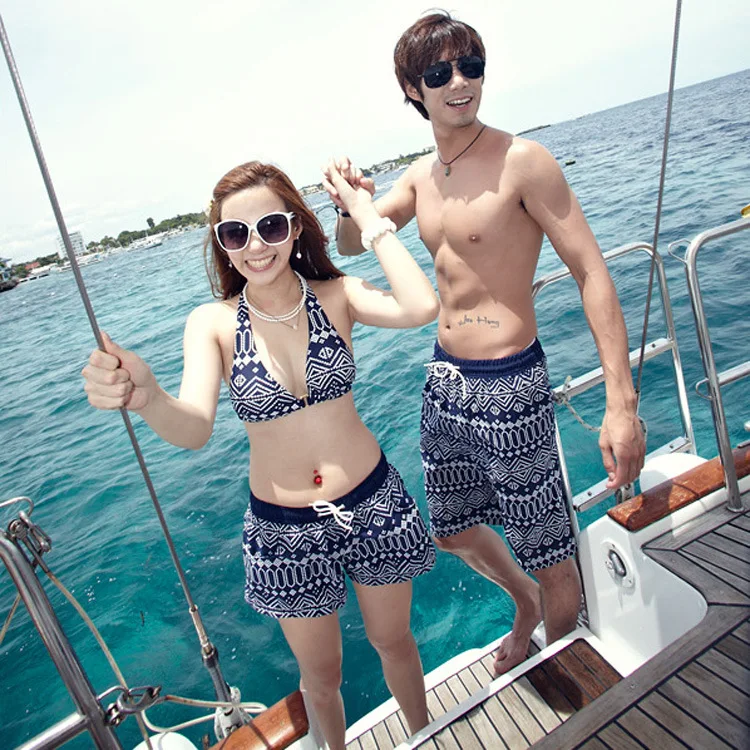 Купальники для пар юбка женские бикини купальники купальные костюмы влюбленных