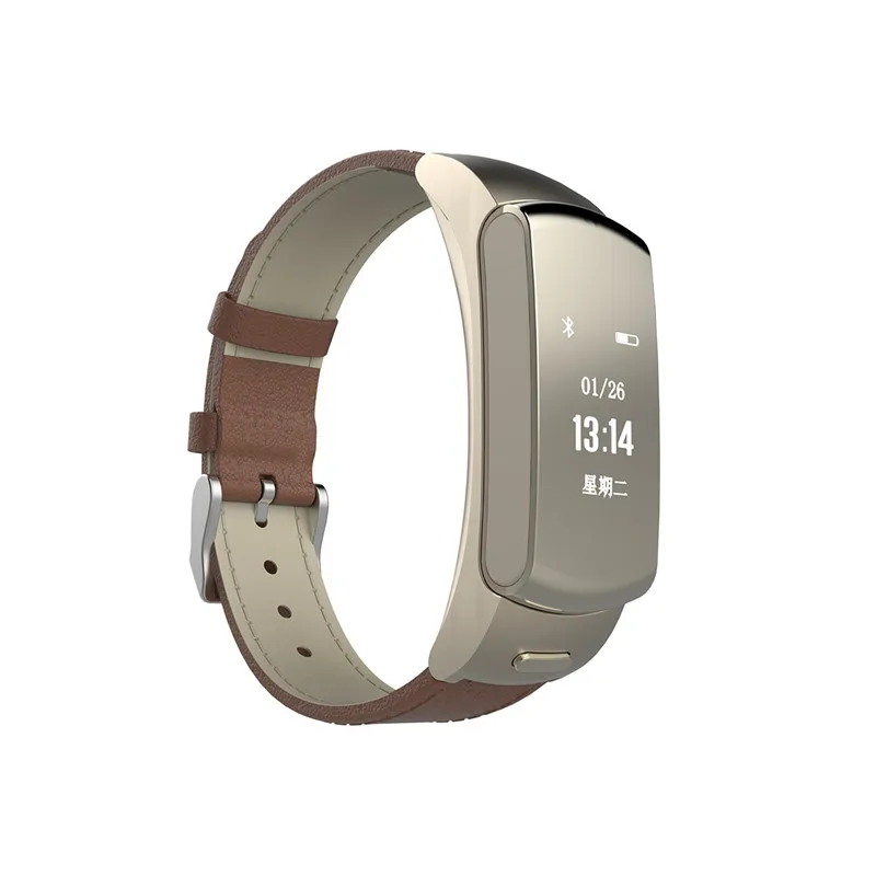 

2 in 1 Function Bluetooth Earphone Smart Bracelet Talk Band Pedometer Fitness Monitor Wristband Smart Band for Android IOS