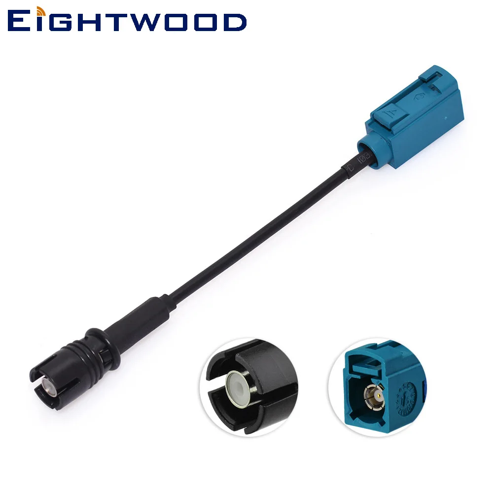 

Eightwood 2PCS DAB/DAB+ FM AM Car Digital Radio Aerial Converter FM Converter RAST II to Fakra Cable for Alpine Car Stereo