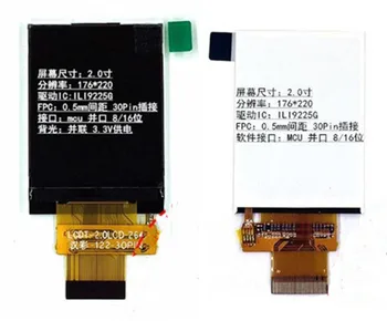 

2.0 inch 30PIN TFT LCD Color Screen ILI9225G Drive IC 8/16Bit Parallel Interface 176(RGB)*220