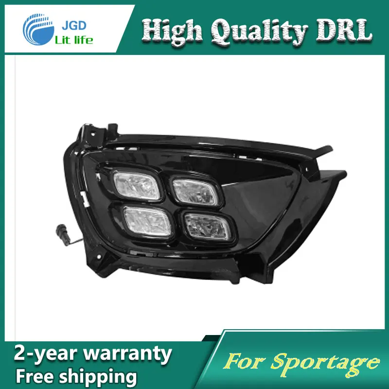 Free shipping !12V 6000k LED DRL Daytime running light case for KIA Sportage 2015 2016 fog lamp frame Fog light Car styling Free shipping !12V 6000k LED DRL Daytime running light case for KIA Sportage 2015 2016 fog lamp frame Fog light Car styling