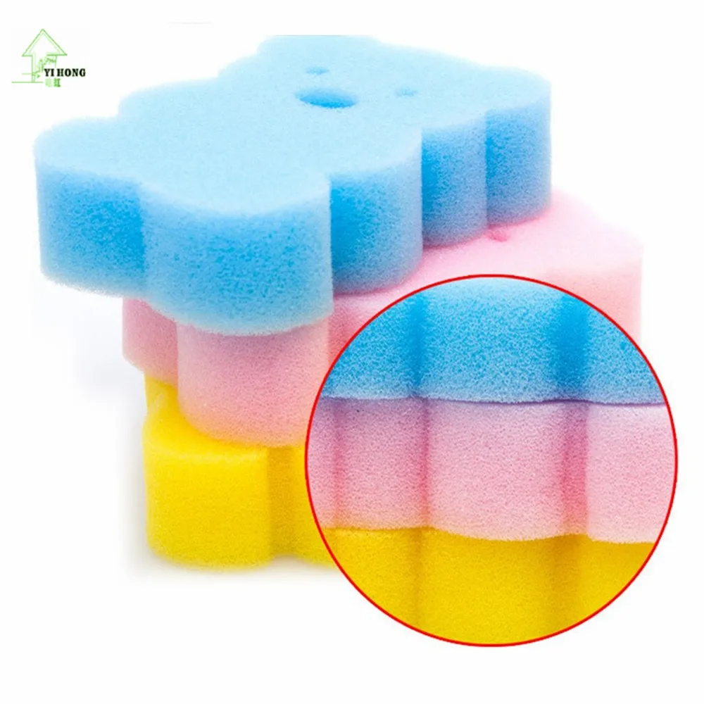 YI HONG Candy colored Cartoon Baby Children Bath Brushes Bath Sponge