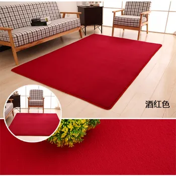 

solid color 40cm * 60cm lounge area coral velvet soft thicken memory cotton carpet non-slip mats bedroom living room rugs