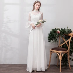 Vestido de Novia de Gasa 2019 Cuello de Encaje Una Línea Vestidos de Novia Elegantes Vestido de Fiesta de Bodas Vestido de Novia Vestido de Noiva Vestido de Novia de Gasa 2019 Cuello de Encaje Una Línea Vestidos de Novia Elegantes Vestido de Fiesta de Bodas Vestido de Novia Vestido de Noiva