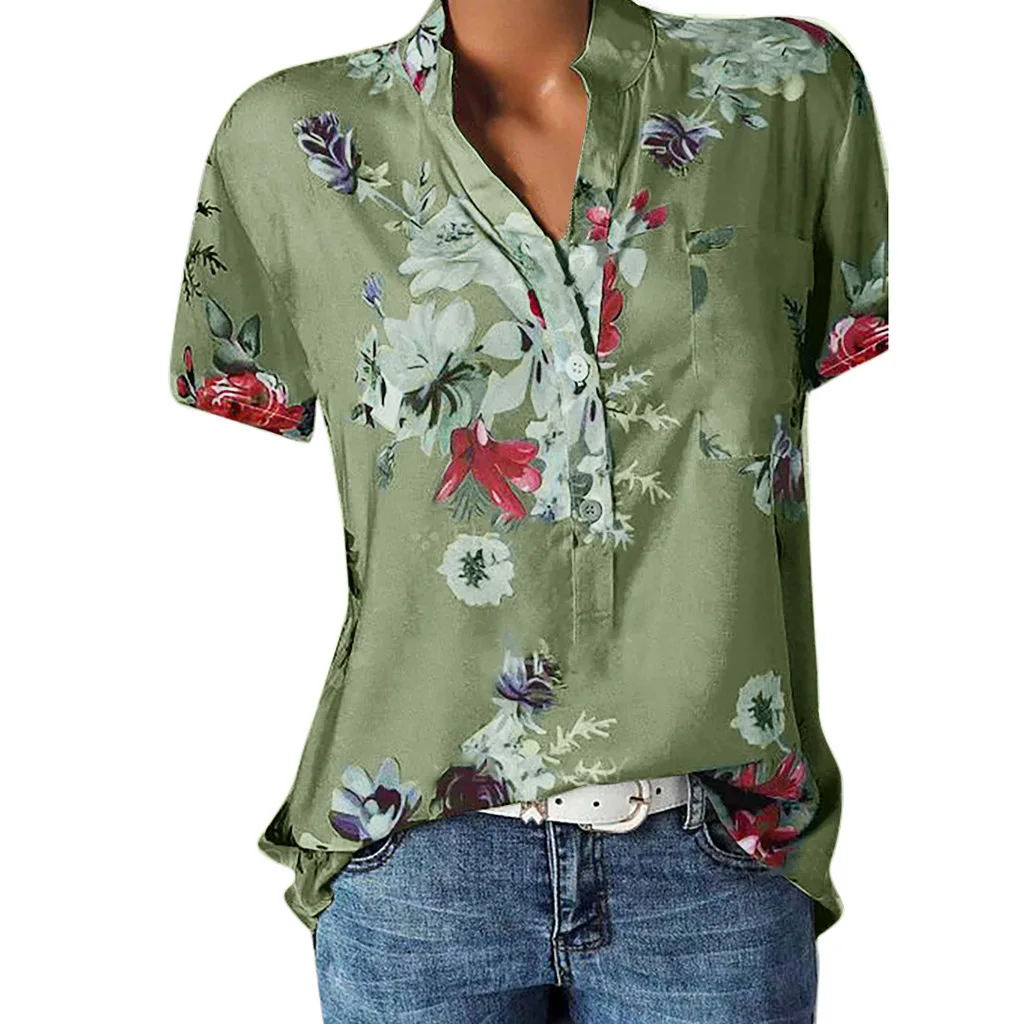 Womens Tops And Blouses Plus Size 5XL Short Sleeve Ladies Office Summer Blouse Women Elegant Shirt Top Femme Blusas Mujer 2019 19