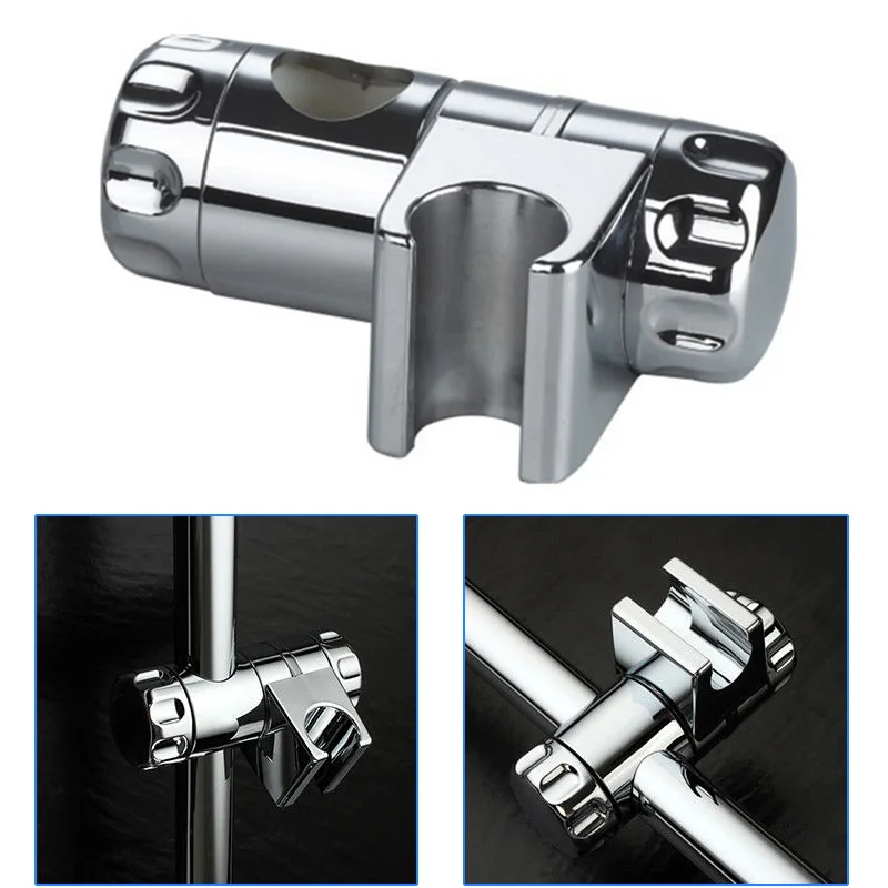 Shower Head Bracket Holder Stand ABS Replacement Adjustable Chrome For Bathroom