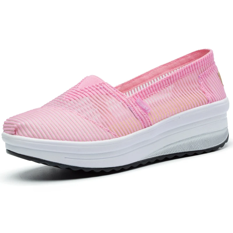 TKN/; Летняя женская обувь; женские кроссовки из дышащего сетчатого материала; обувь на плоской платформе; женские слипоны; лоферы на плоской подошве; женская обувь; 701 - Цвет: 701 Pink
