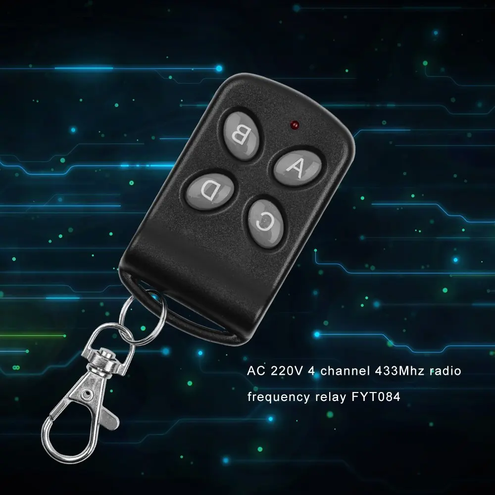 AC220V 4CH реле 433 МГц Универсальный беспроводной пульт дистанционного управления RF переключатель управления Лер для электрических ворот гаражной двери