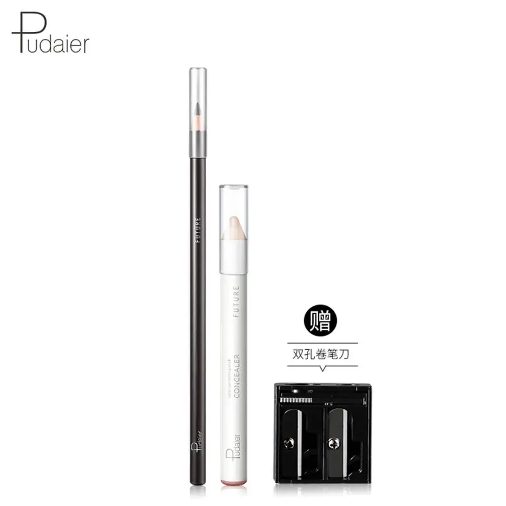 

Pudaier Eyebrow Pencil White Concealer Fixing Pen Set Shaping Brighten Eye Brow Makeup Waterproof Persistent With Sharpener Kit