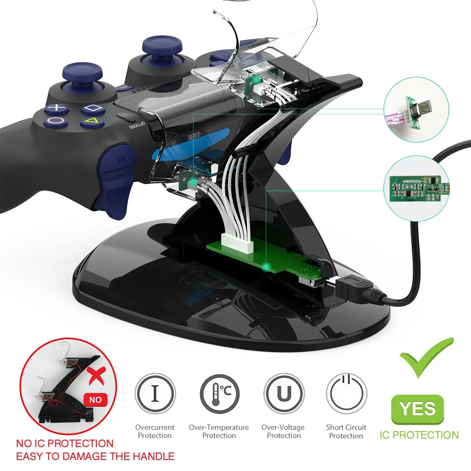 Controller Charger 4 PS4 Pro Slim Controller Charger Charging Docking Station Stand Dual USB Fast Charging Station LED Indicator Controller Charger 4 PS4 Pro Slim Controller Charger Charging Docking Station Stand Dual USB Fast Charging Station LED Indicator