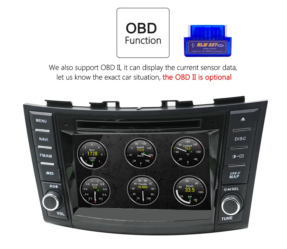 Cheap Eunavi 2 Din Android 8.1 Car Dvd Player For Suzuki Swift 2011 2012 Radio Stereo GPS With Steering Wheel Control Free Camera Map 11