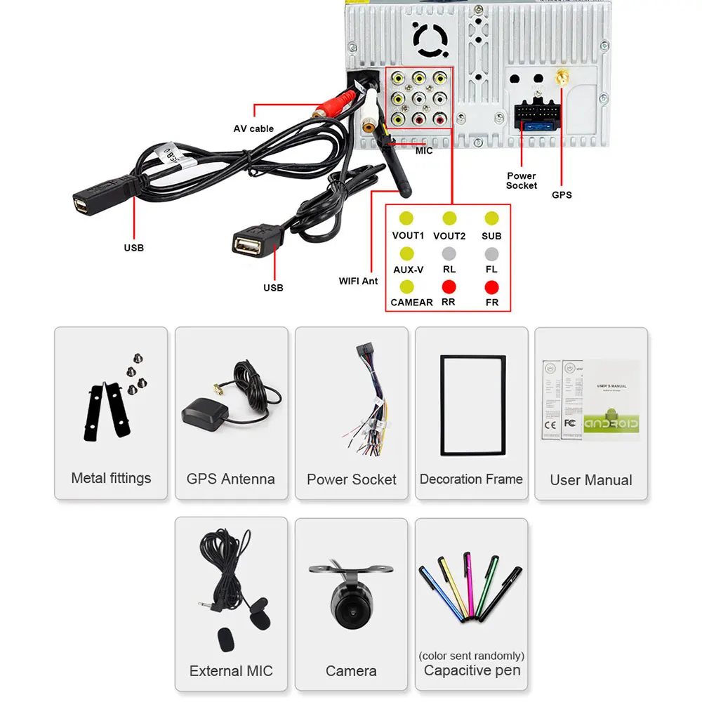 Best Eunavi 7" Double 2 Din TDA7851 Universal Android 8.1 Car Radio PC 1024*600 Autoradio GPS Navi wifi Bluetooth free frame camere 5 Best Eunavi 7" Double 2 Din TDA7851 Universal Android 8.1 Car Radio PC 1024*600 Autoradio GPS Navi wifi Bluetooth free frame camere 5