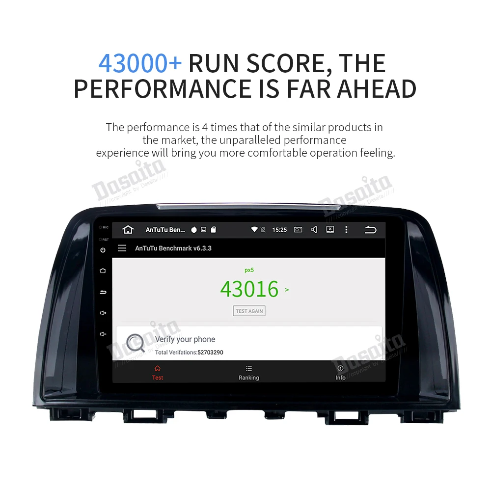 Excellent 9" IPS Android 9.0 Car Radio For Mazda 6 Atenza 2013 2014 2015 Multimedia player built-in DSP stereo with 8-Core 4Gb+32Gb GPS 3