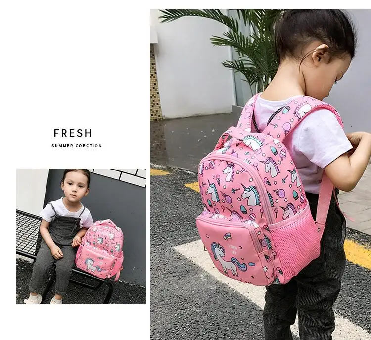 jardim de infância unicórnio crianças mochila infantil