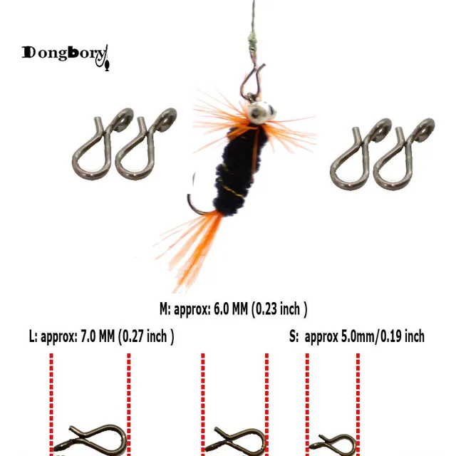 Dongbory 100/200 P No Knot Fast Snap Quick Change Fly Fishing Snaps
