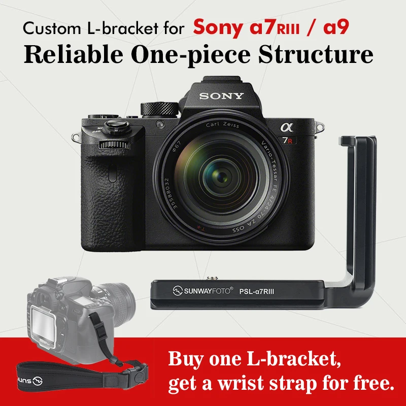 Sunwyayfoto Psl-A7Riii Testa Del Treppiede Piastra A Sgancio Rapido Arca Per Sony A7Riii A7R3 A9 Dslr Accessori Maniglia Di Montaggio