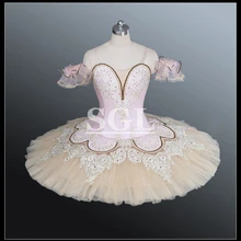 Розовая пачка для взрослых женщин и девочек, детская профессиональная юбка-пачка на заказ для многих классических вариантов балетных пачек AT1158